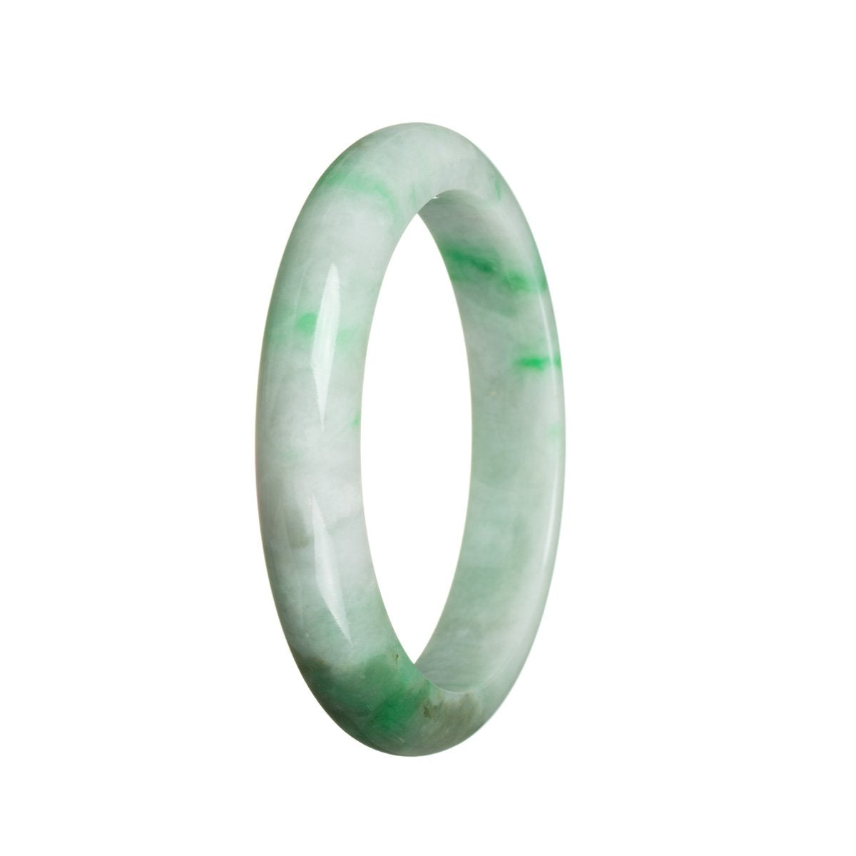 57mm Grade A Jadeite Jade Bangle - MAYS