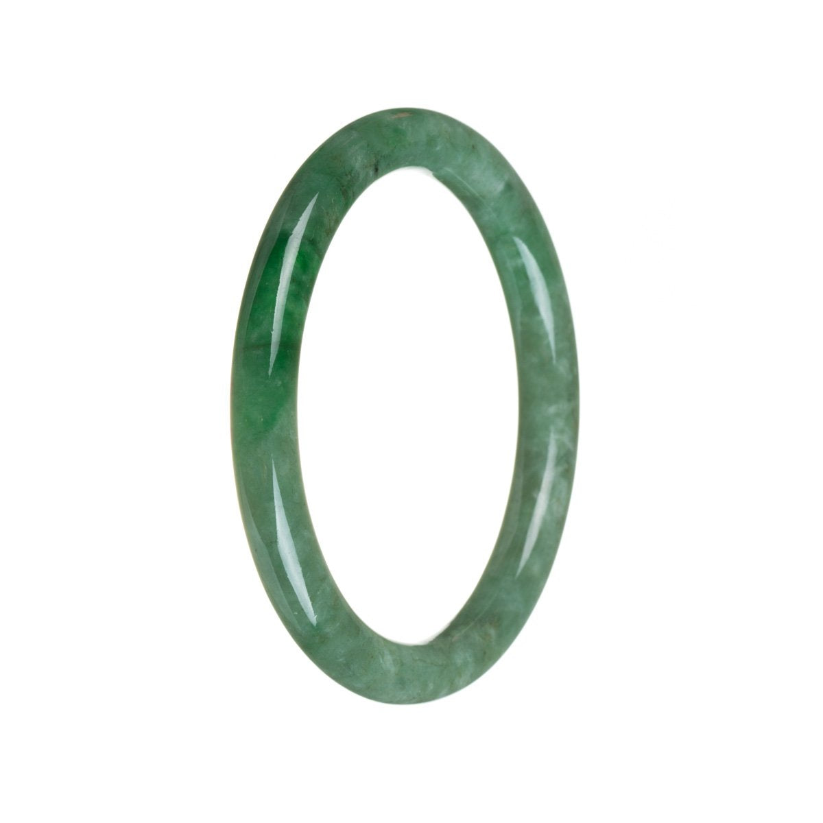 Genuine Grade A Green with imperial green Jadeite Jade Bangle