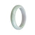 A lavender and green Burmese jade bangle, 56mm in size, with an authentic Type A certification from MAYS GEMS.