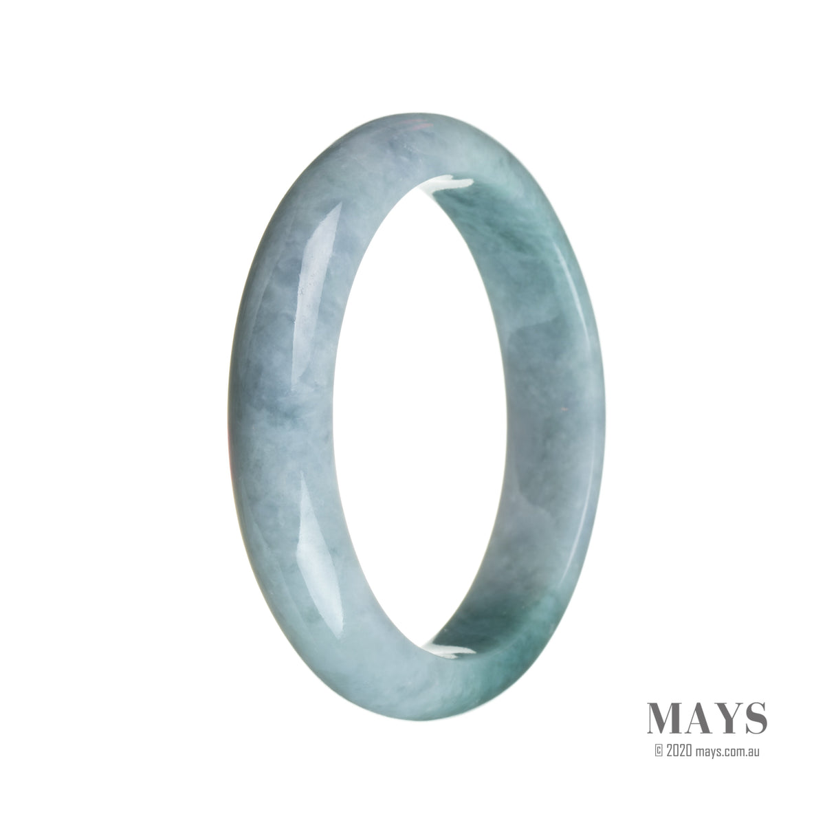 A beautiful greyish lavender with green jadeite bangle, 58mm in size.