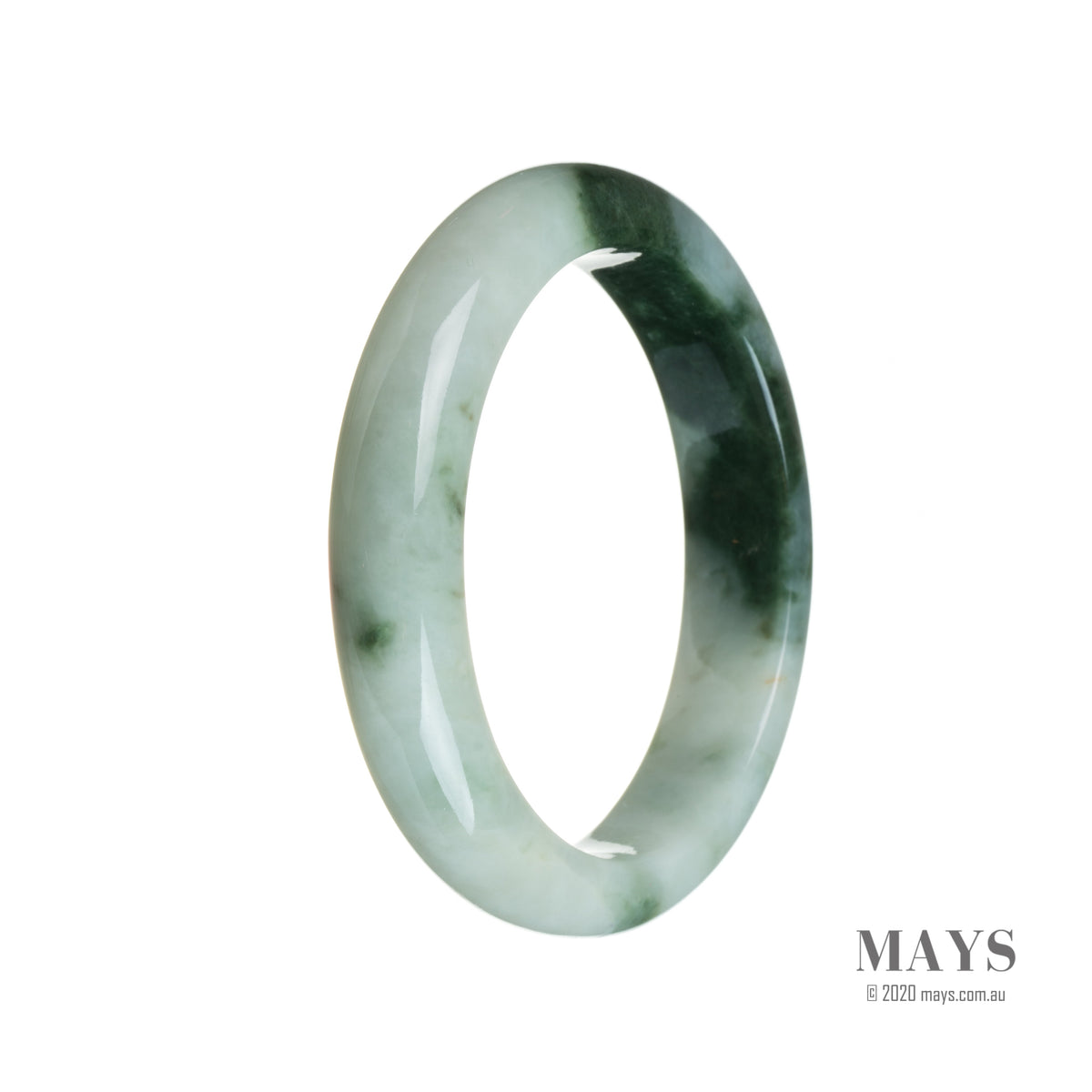 55mm Grade A Jadeite Jade Bangle - MAYS