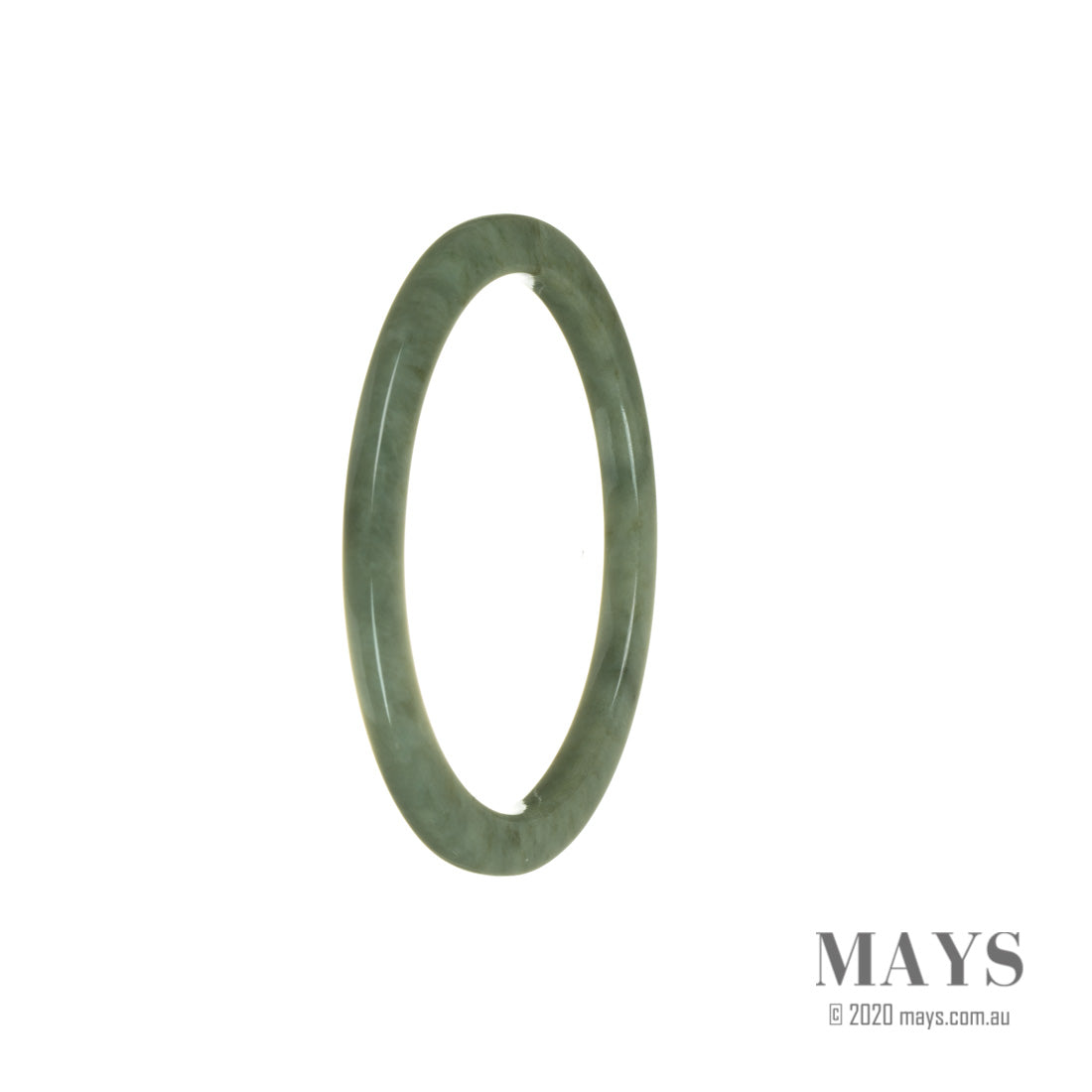 Genuine Untreated Green Jadeite Bracelet - 56mm Thin