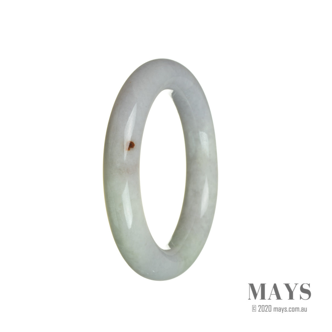 Certified Type A Lavender with Green Traditional Jade Bangle - 54mm Round