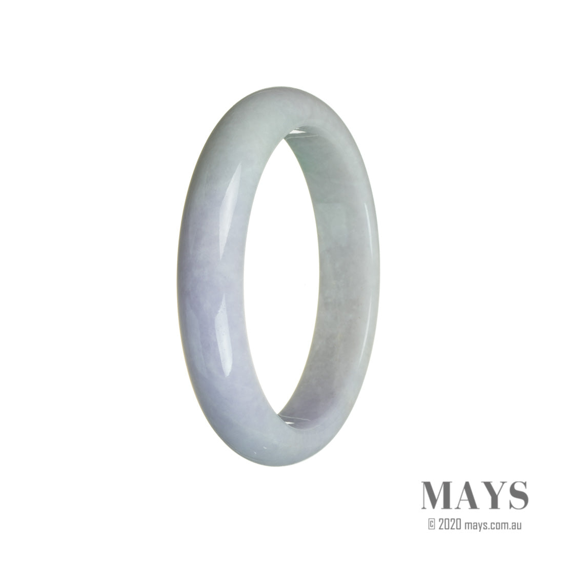 A stunning lavender jade bracelet with a real grade A quality. The bracelet features a 60mm half moon shape, designed by MAYS™.