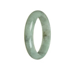 Genuine Untreated Green Jade Bangle - 58mm Half Moon