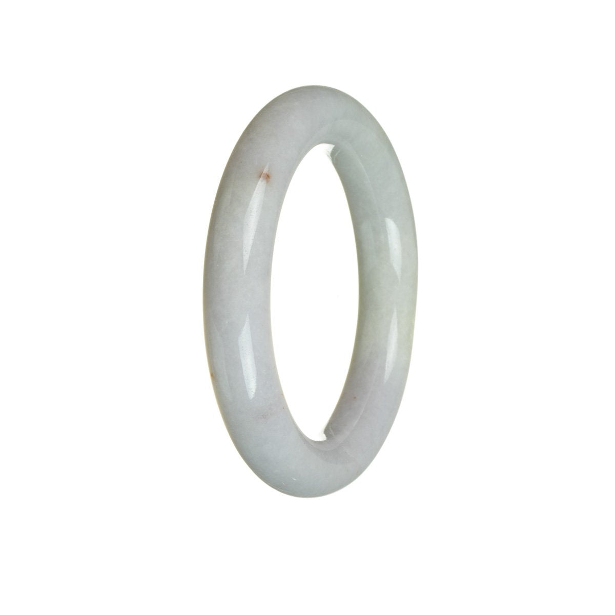 Genuine Grade A Lavender with Pale Green Traditional Jade Bangle Bracelet - 54mm Round
