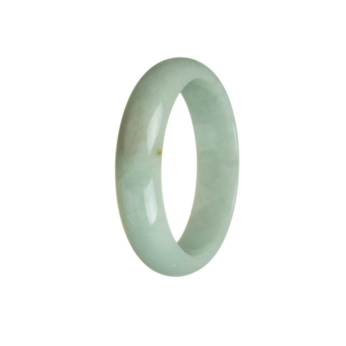 Genuine Grade A Green Traditional Jade Bangle Bracelet - 57mm Half Moon