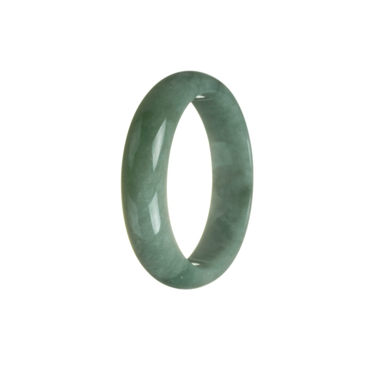 Certified Grade A Green Jadeite Bangle Bracelet - 58mm Oval