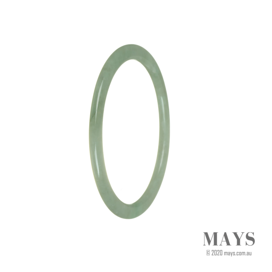 Genuine Grade A Green Burma Jade Bracelet - 59mm Thin
