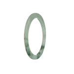 Genuine Type A Flower Traditional Jade Bracelet - 55mm Thin