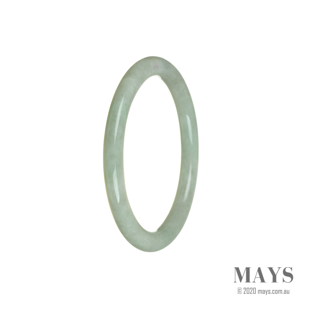 Authentic Grade A Green Burma Jade Bracelet - 55mm Thin