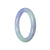 A round lavender jade bangle, made from genuine Grade A jadeite, measuring 57mm in diameter. Sold by MAYS GEMS.