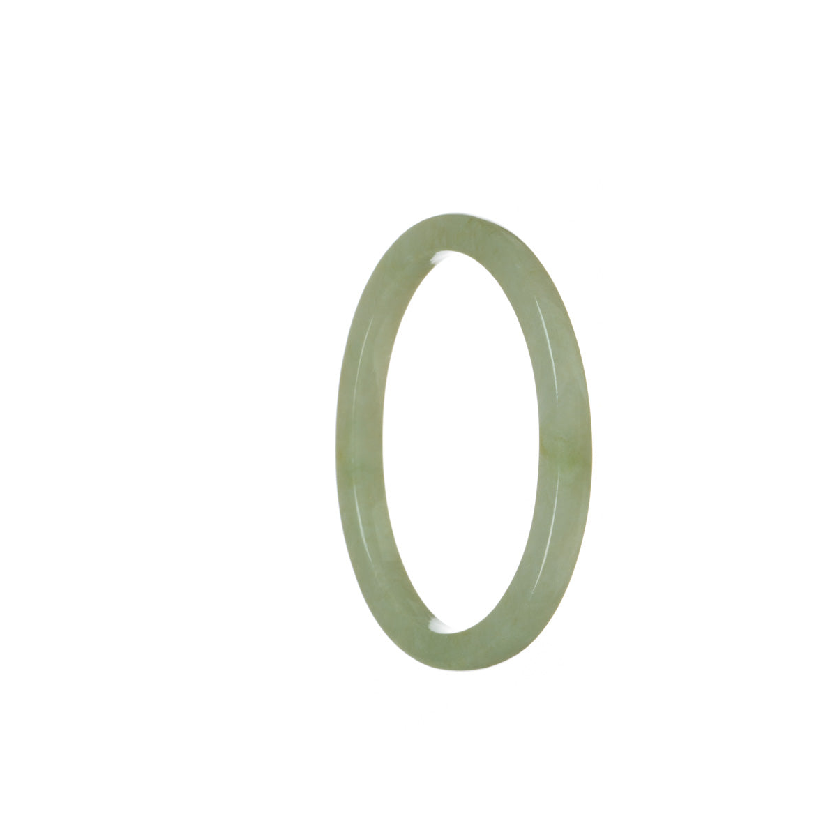 Genuine Grade A Pale Green Traditional Jade Bracelet - 52mm Oval