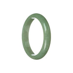 Authentic Grade A Green Jadeite Bracelet - 59mm Half Moon