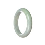 Genuine Grade A Lavender Traditional Jade Bangle Bracelet - 59mm Half Moon