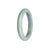A lavender traditional jade bracelet with a semi-round shape, made with high-quality grade A jade.