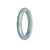 A lavender Burma jade bangle bracelet with a semi-round shape, measuring 57mm. Certified as Type A jade by MAYS™.