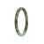 An image of a petite round authentic Type A White with Brown Pattern Jade Bangle, measuring 61mm in size, sold by MAYS.