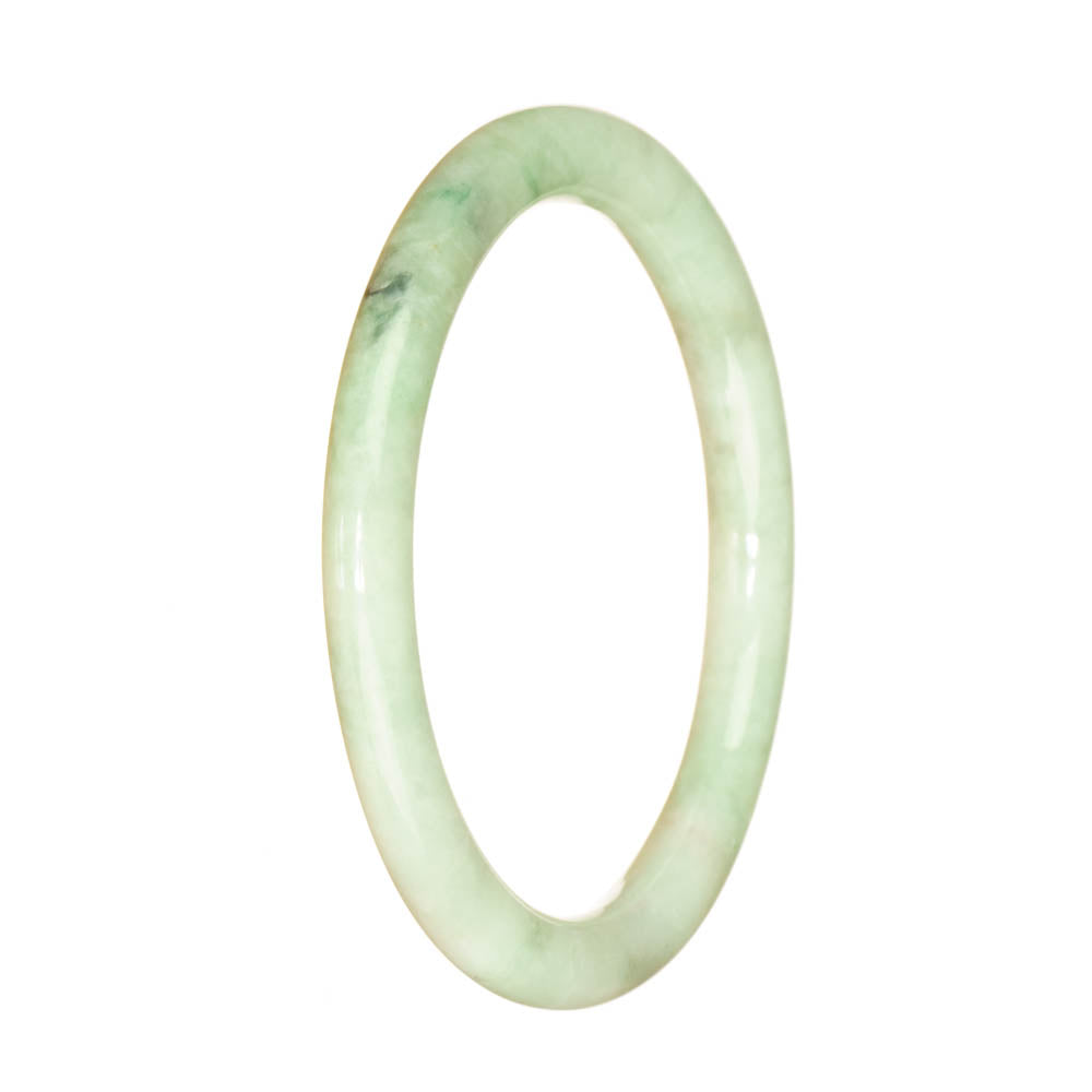 Genuine Type A Light Green Jadeite Jade Bracelet - 60mm Petite Round