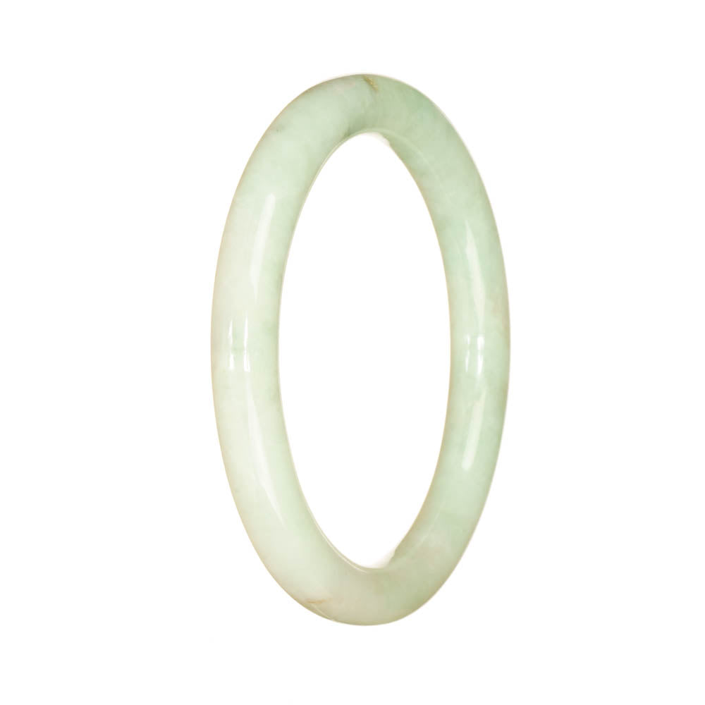 Genuine Untreated Light Green Jadeite Bracelet - 55mm Petite Round