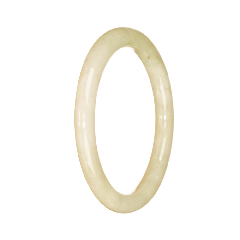 Genuine Grade A Pale Green Traditional Jade Bracelet - 56mm Petite Round