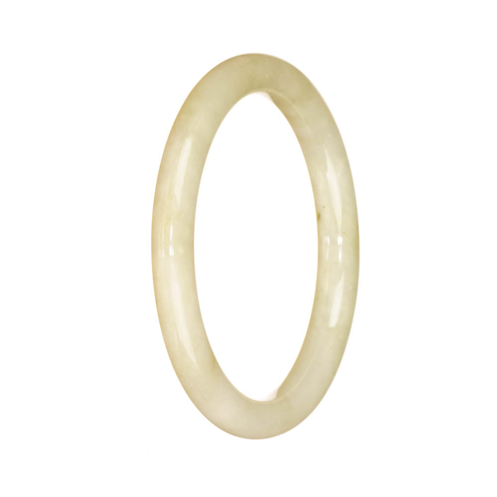 A small round pale green jade bracelet with a traditional design, made from high-quality Grade A jade.