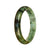 A half moon-shaped jadeite bracelet with an authentic Grade A green pattern, measuring 55mm.