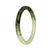 A beautiful petite round Burmese jade bangle bracelet with a genuine grade A white and green pattern. Designed by MAYS™.