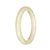 A beautiful pale green with lavender jade bangle, featuring a semi-round shape and measuring 53mm.