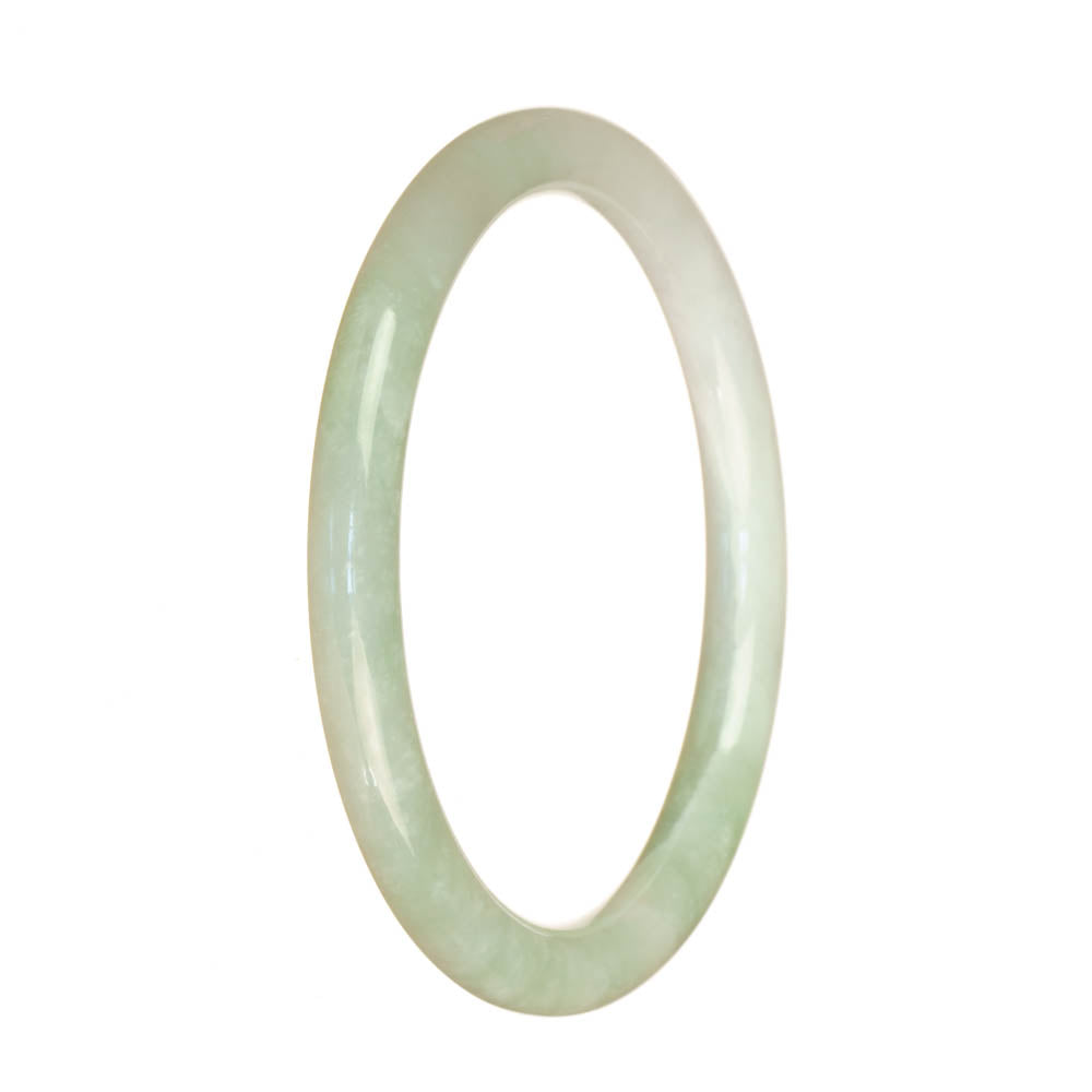 Genuine Grade A White Jade Bracelet - 60mm Petite Round
