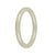 A small, round Type A White Jadeite Bracelet measuring 55mm in size, certified and genuine. Made by MAYS.
