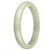 A close-up photo showcasing a beautiful half-moon shaped green jade bangle. The bangle is made of genuine Grade A jade, known for its vibrant color and smooth texture. It measures 83mm in diameter, making it a stunning statement piece for any jewelry collection. Created by MAYS, a reputable brand specializing in high-quality jade jewelry.