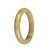 A close-up image of a yellow jade bangle bracelet with a half moon shape, made from genuine Grade A traditional jade.
