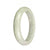 A genuine Grade A Green and Lavender Traditional Jade Bangle with a 59mm Half Moon shape, available at MAYS.