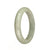 A close-up photo of a jadeite jade bracelet with a white background. The bracelet is half-moon shaped and measures 55mm in size. The jade stone is certified as untreated and has a beautiful white color with a vibrant green patch. The brand name "MAYS" is displayed in the description.