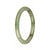 A petite round Burmese jade bracelet with a beautiful mix of pale green, apple green, and brown patches.
