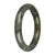A round bangle bracelet made of authentic Grade A Grey Burma Jade with Apple Green, Brown, and Grey Patterns.
