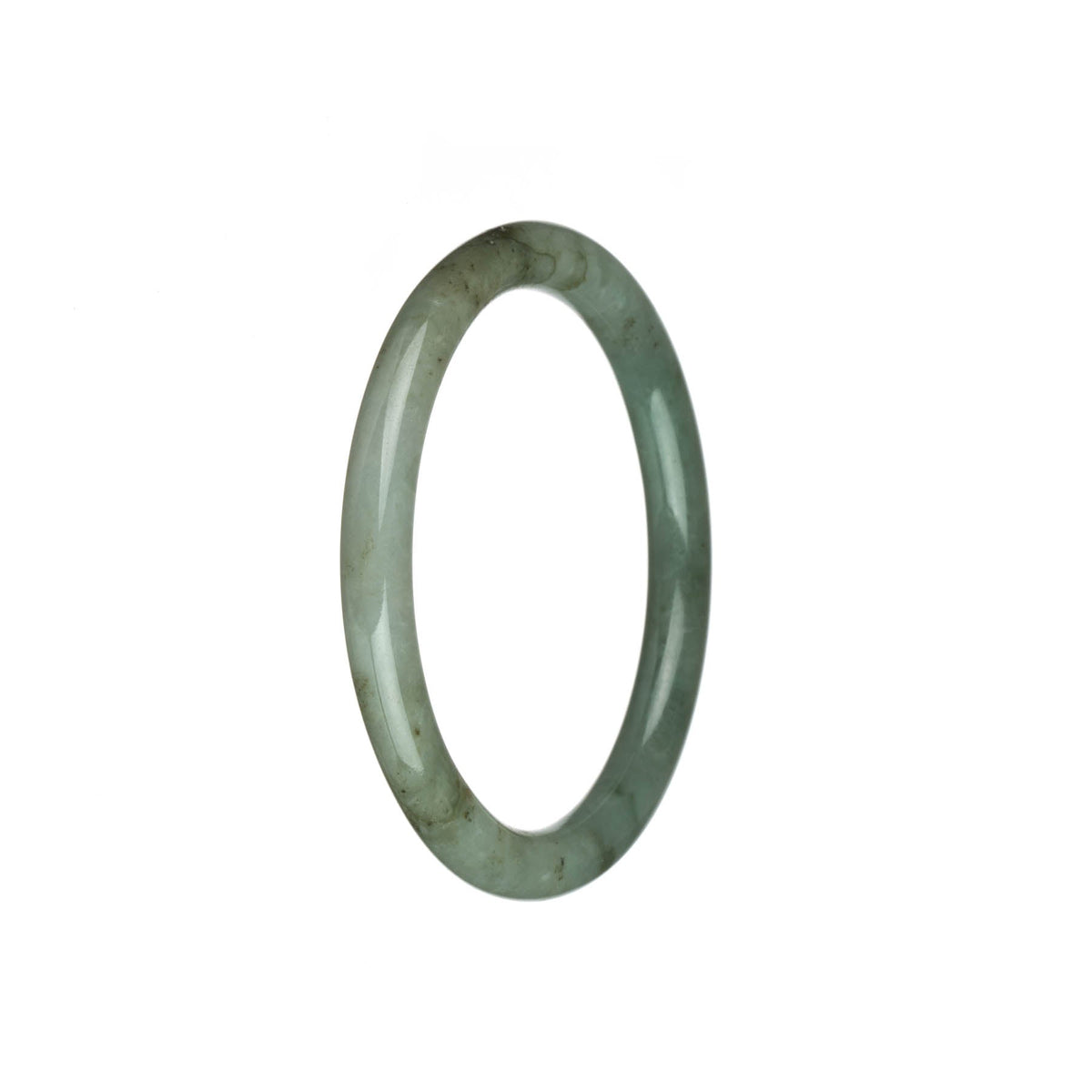 An elegant jade bracelet made from real natural green and pale green jadeite. The bracelet features petite round beads measuring 57mm in diameter. Designed by MAYS.