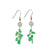 Apple green Jade Gold Drop Earrings