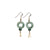 Icy Bluish Green Jade Gold Drop Earrings