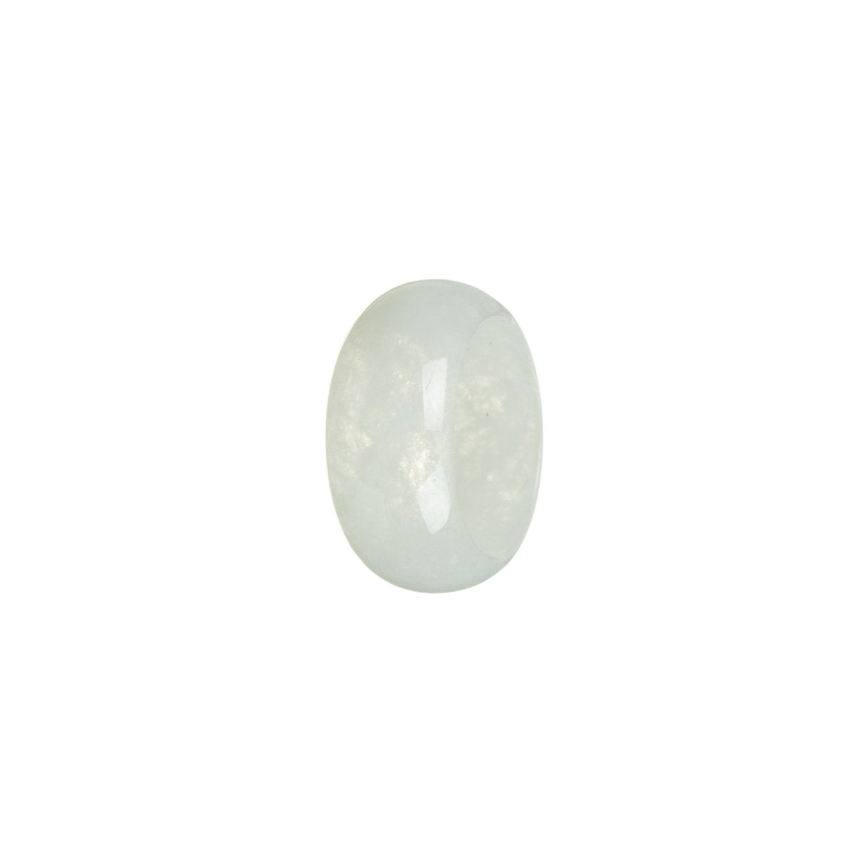 Real White Jadeite Jade Band - Size R 1/2