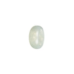 Certified White with Light Green Burmese Jade Band - Size N