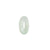Authentic White with Green Jadeite Jade Band - Size Q 1/2