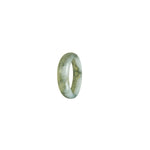 Certified Deep Green with White Burmese Jade Band - Size N