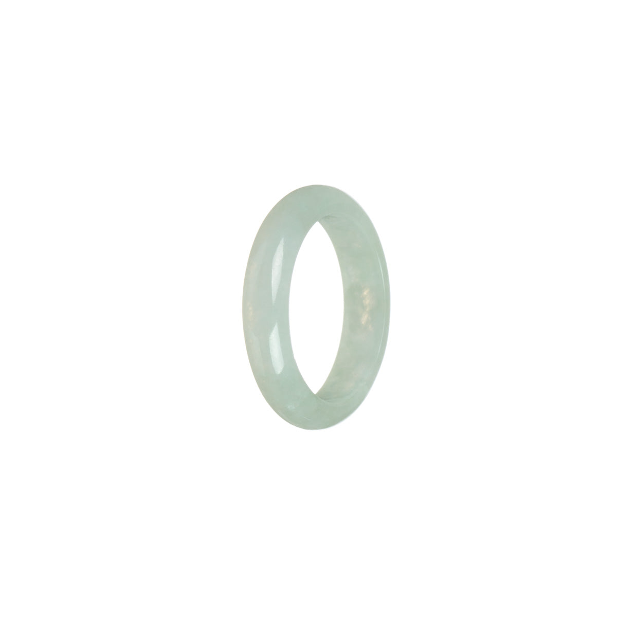 Genuine White Burma Jade Band - Size T