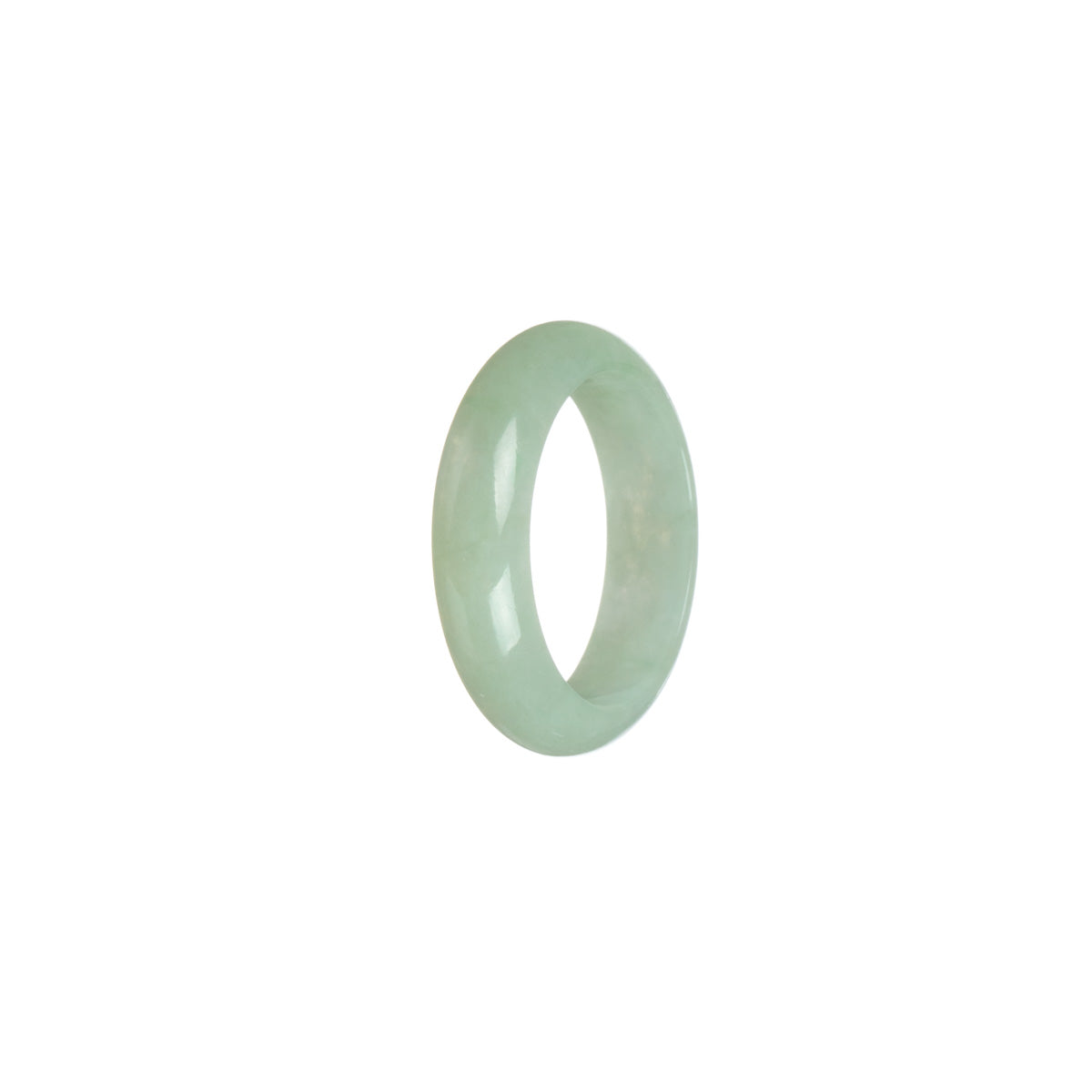 Certified Pale green Burma Jade Band - Size T