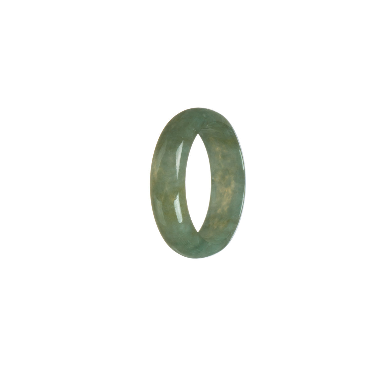 Real Olive Burmese Jade Band - Size S 1/2