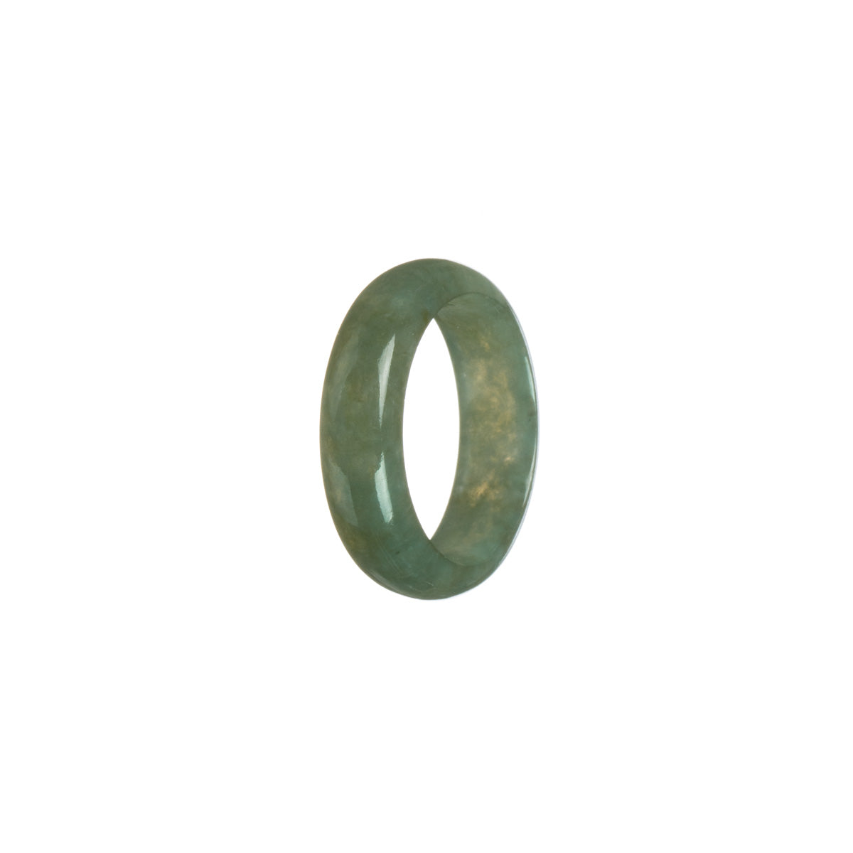 Real Olive Burmese Jade Band - Size S 1/2
