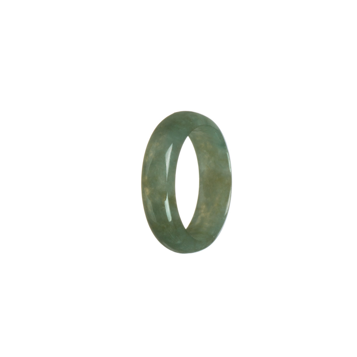 Real Olive Burmese Jade Band - Size S 1/2