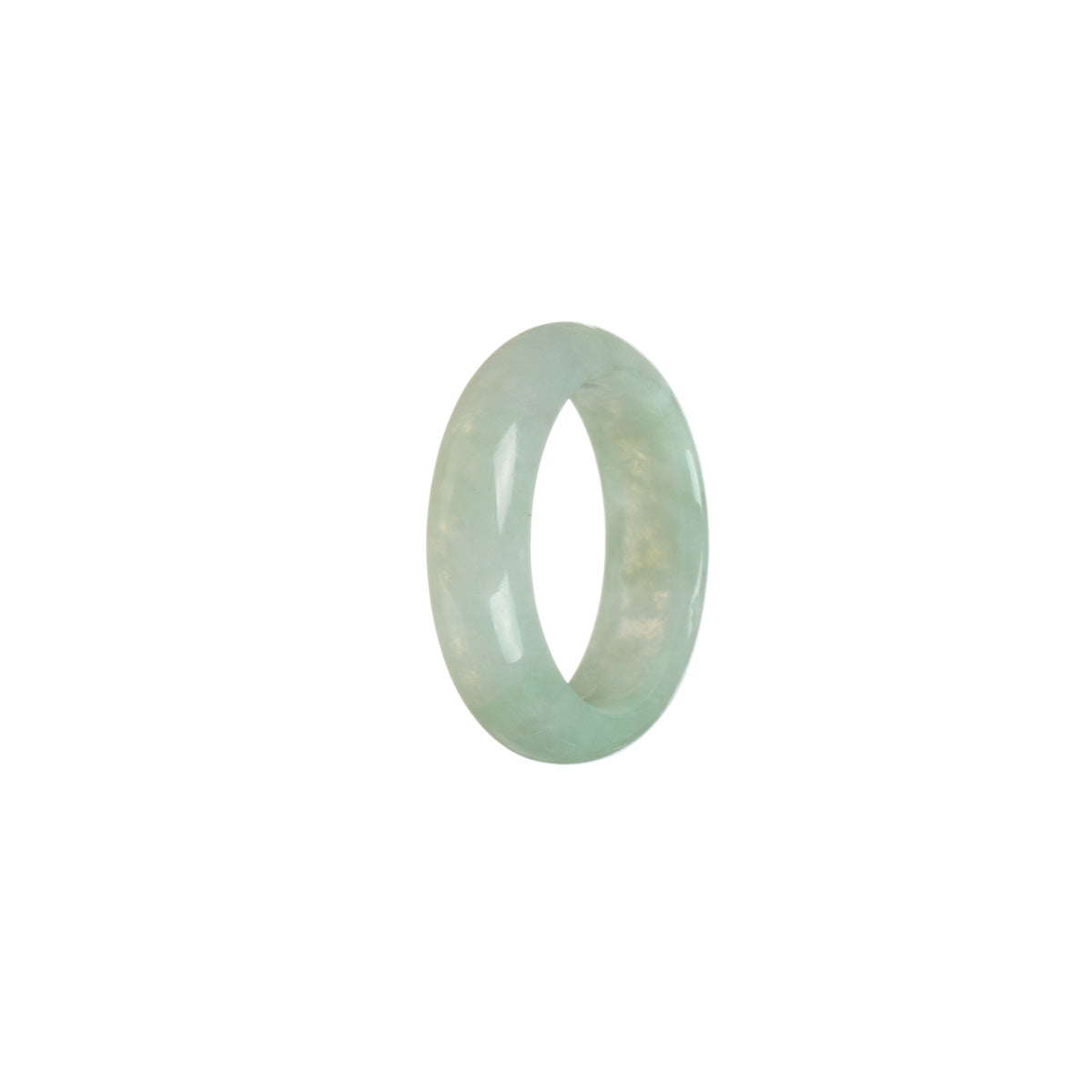 Authentic Icy Pale Green Jadeite Jade Ring - Size S